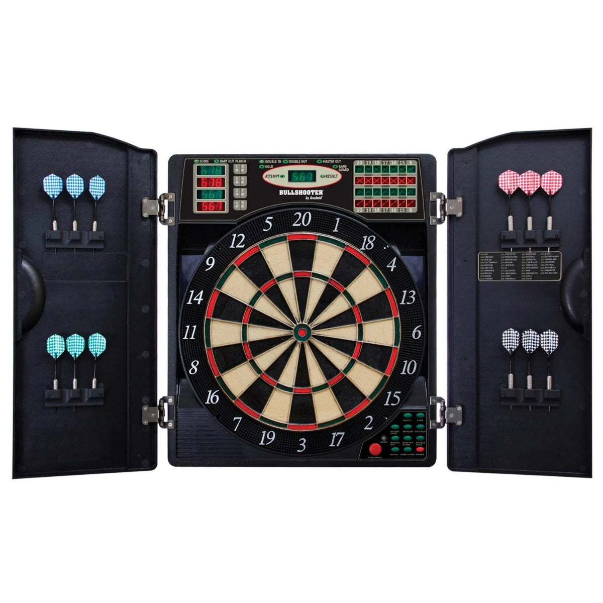 LED Electronic Dartboard Cabinet Set U73608