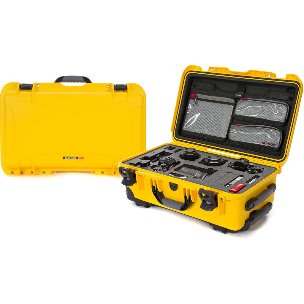 Yellow DSLR Camera Case with Lid Organizer F561981