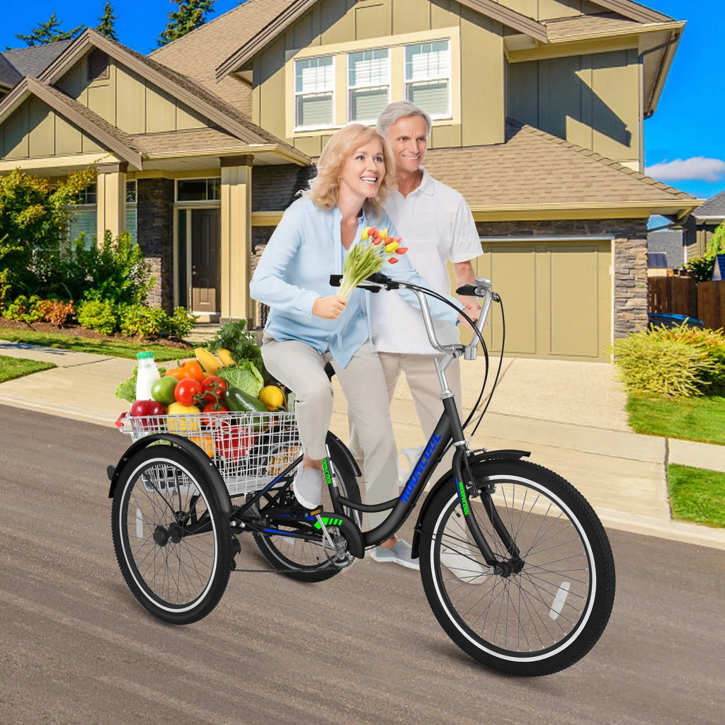 20/24/26 inch 7 Speed Adult Tricycles with Big Basket Z83076