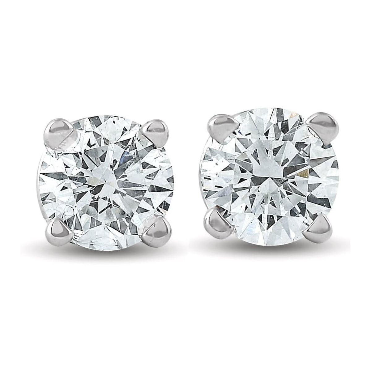 14K Yellow Gold Diamond Stud Earrings V971