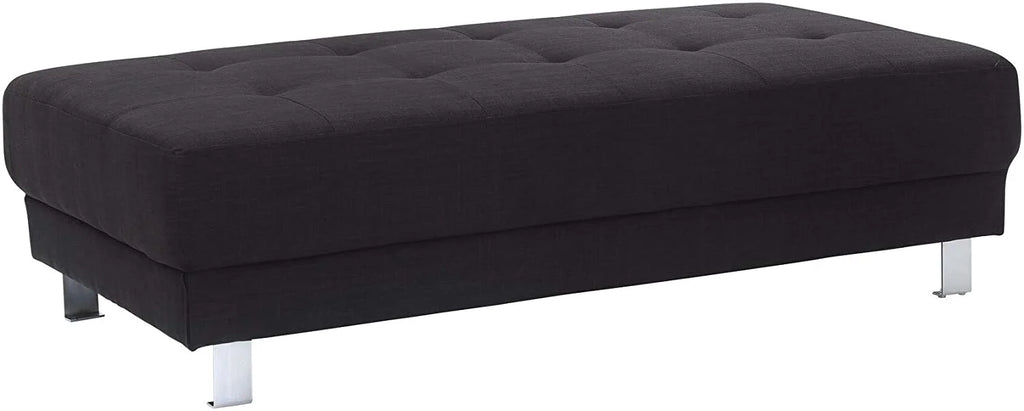 Orange Twill Fabric Ottoman B7369