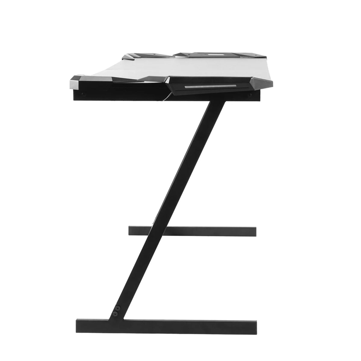 Black 59in Computer Desk Gaming Desk with LED Light V321