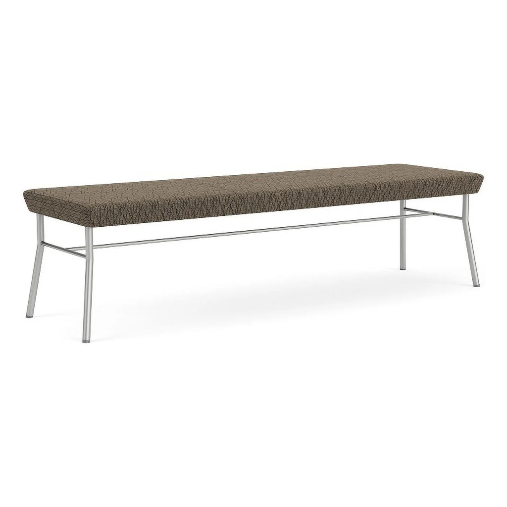 Brown 3-Seat Fabric Reception Bench C222