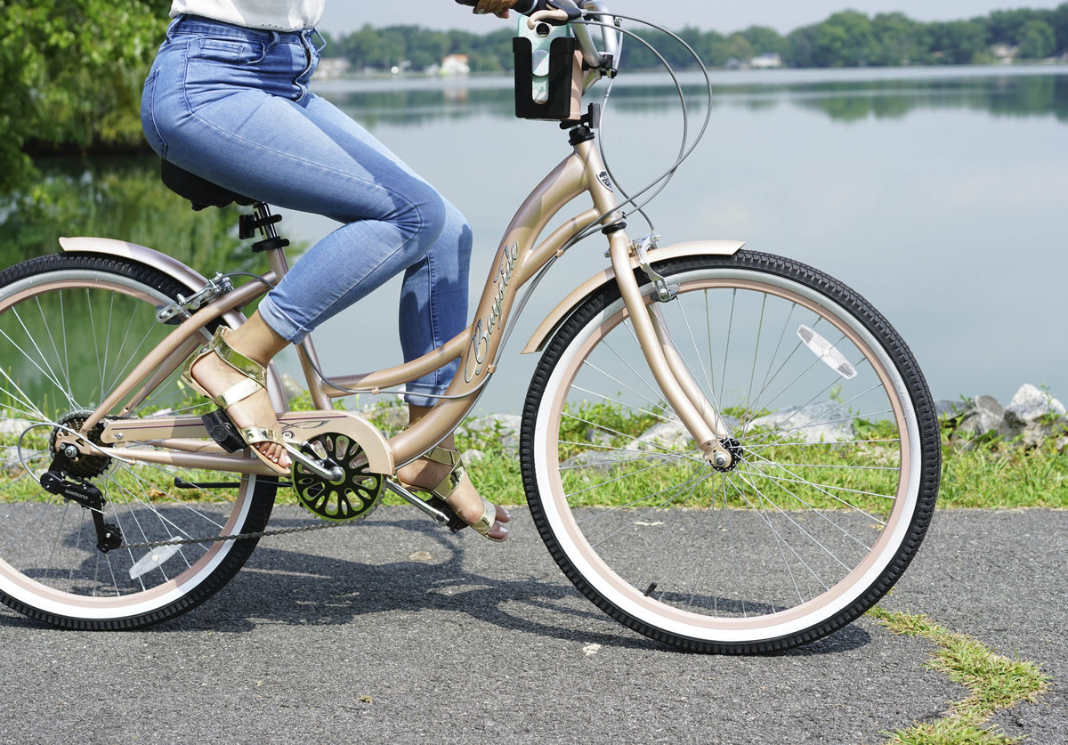 26 In. Rose Gold Women's Cruiser Bike A1355