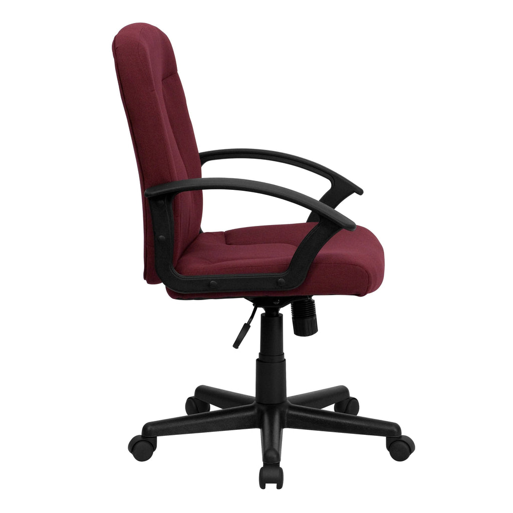 Navy Fabric Executive Swivel Office Chair with Nylon Arms E950