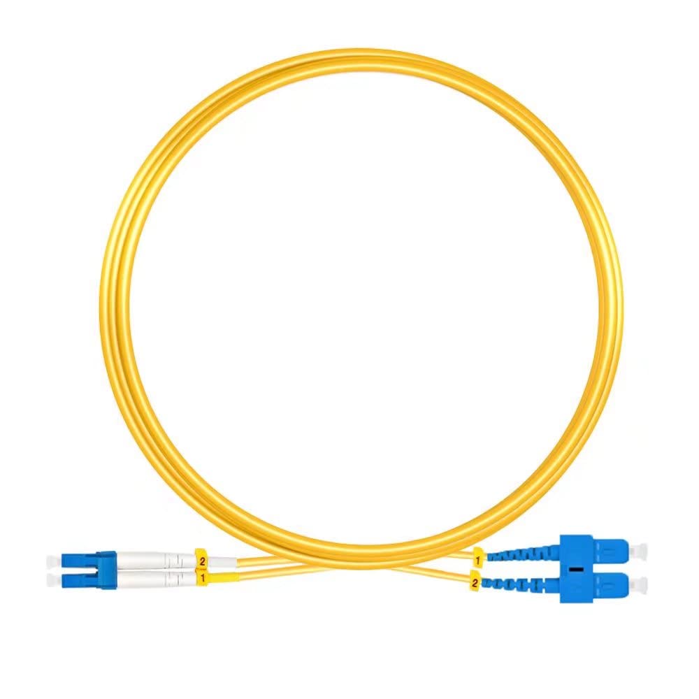 100m OS2 LC LC Single Mode Duplex Fiber Optic Patch Cable LSZH 9/125μm P958