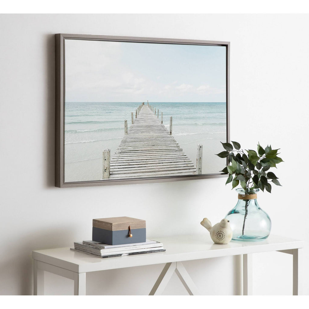 Gray Wooden Framed Canvas V883900