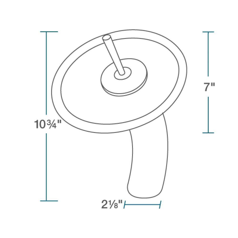 Glass Vessel Sink with Chrome Waterfall Faucet T234