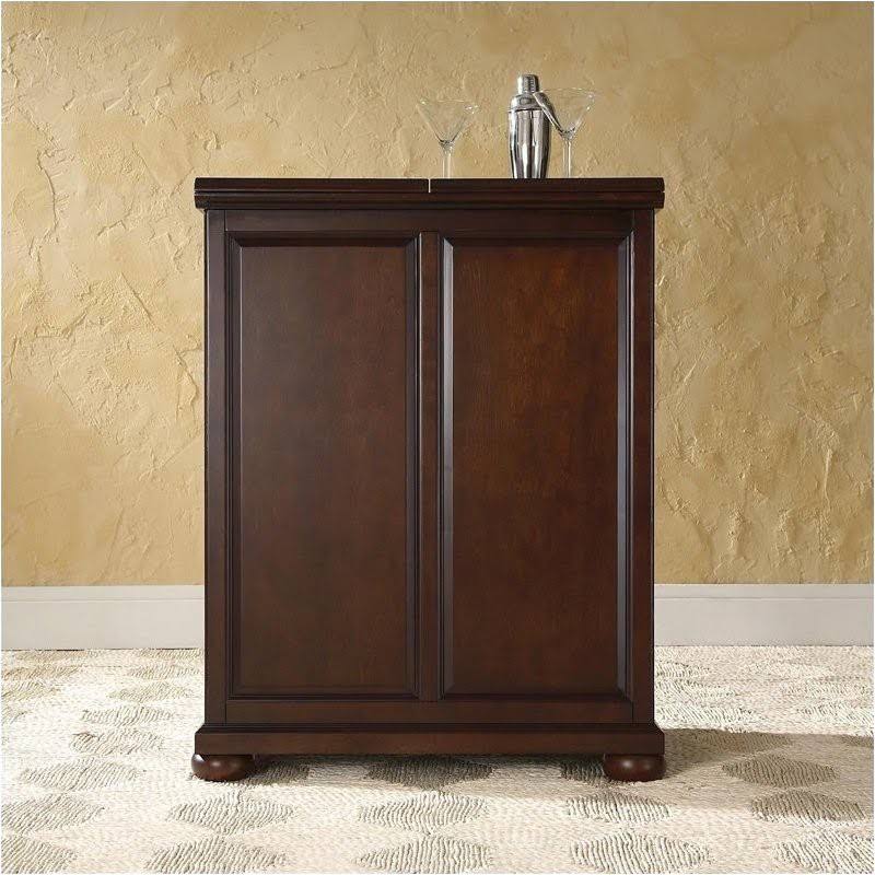Expandable Home Bar Cabinet in Vintage Mahogany W303