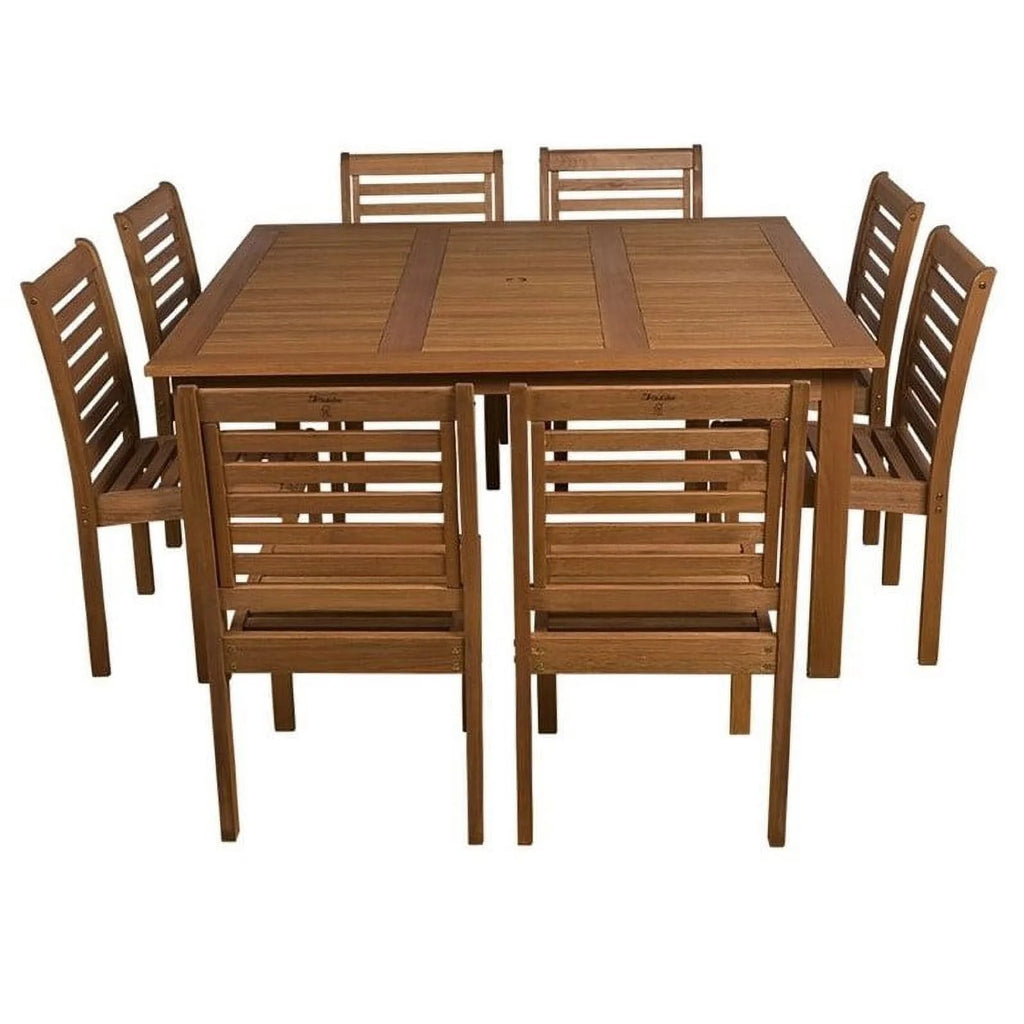 9 Piece Wood Patio Dining Set X760071