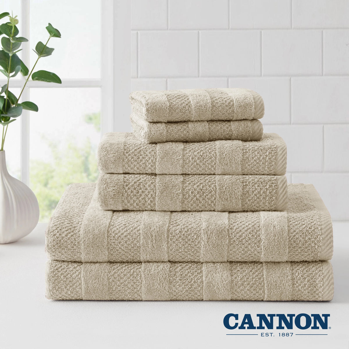 6-Piece 100% Cotton Towel Set O691