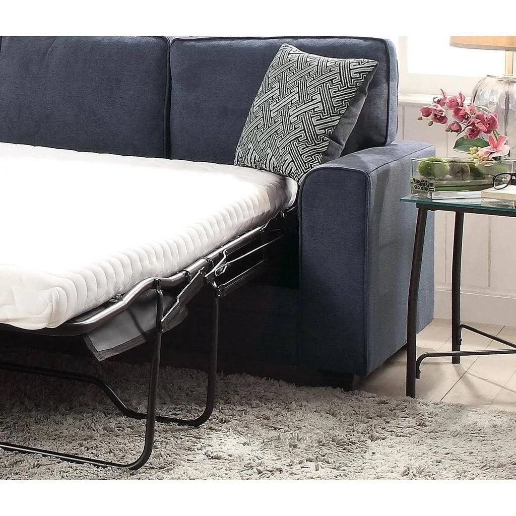 Blue Fabric Loveseat with Sleeper N915706
