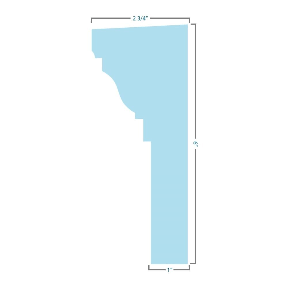 Unfinished Polyurethane Crosshead Entry Door Casing Accent in White S30155