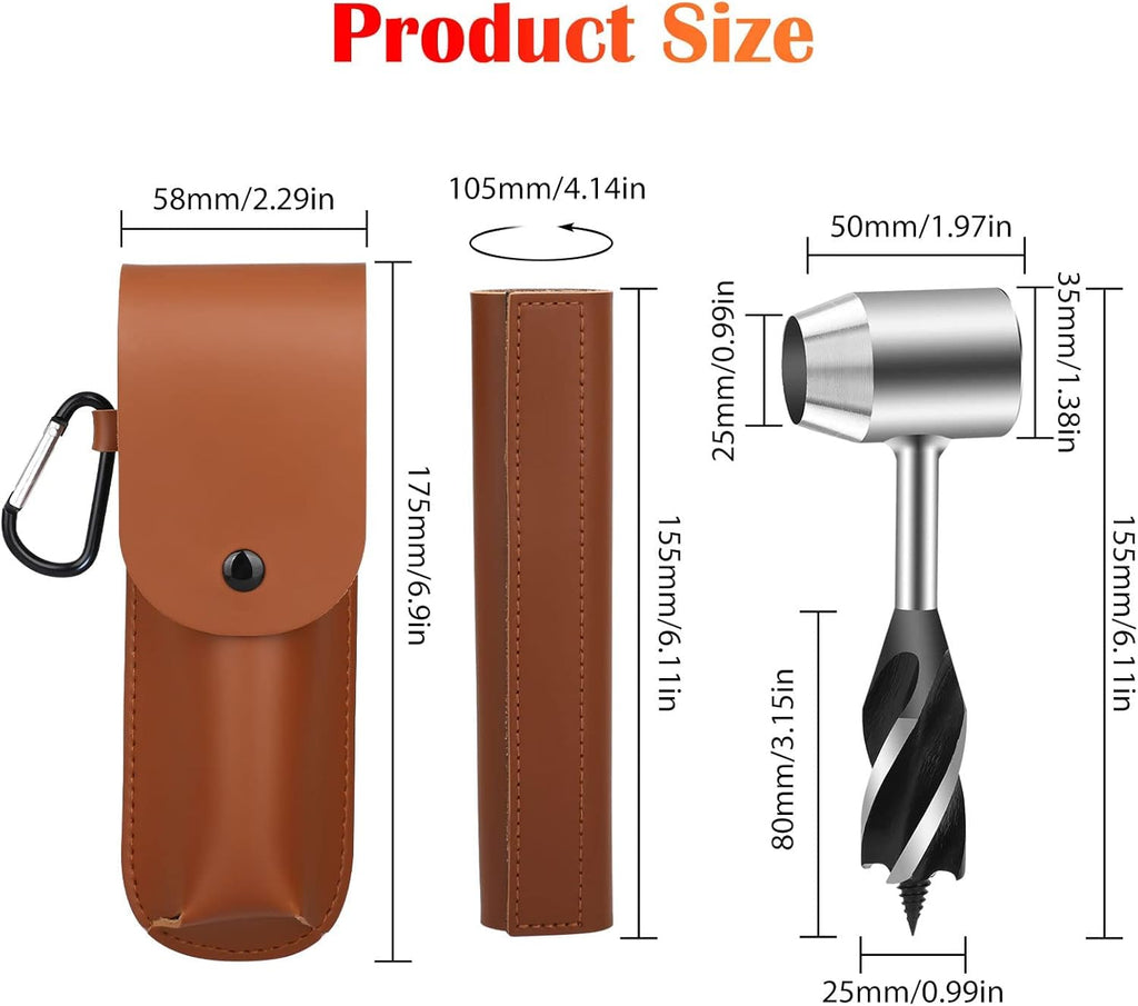 Hand Auger Drill Wrench with Scotch Eye Wood Drill Peg and Manual Hole Maker O606