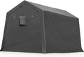 10x10 ft Heavy Duty Portable Canopy Storage Shelter Carport with 2 Roll up Zipper Doors & Vents N5469