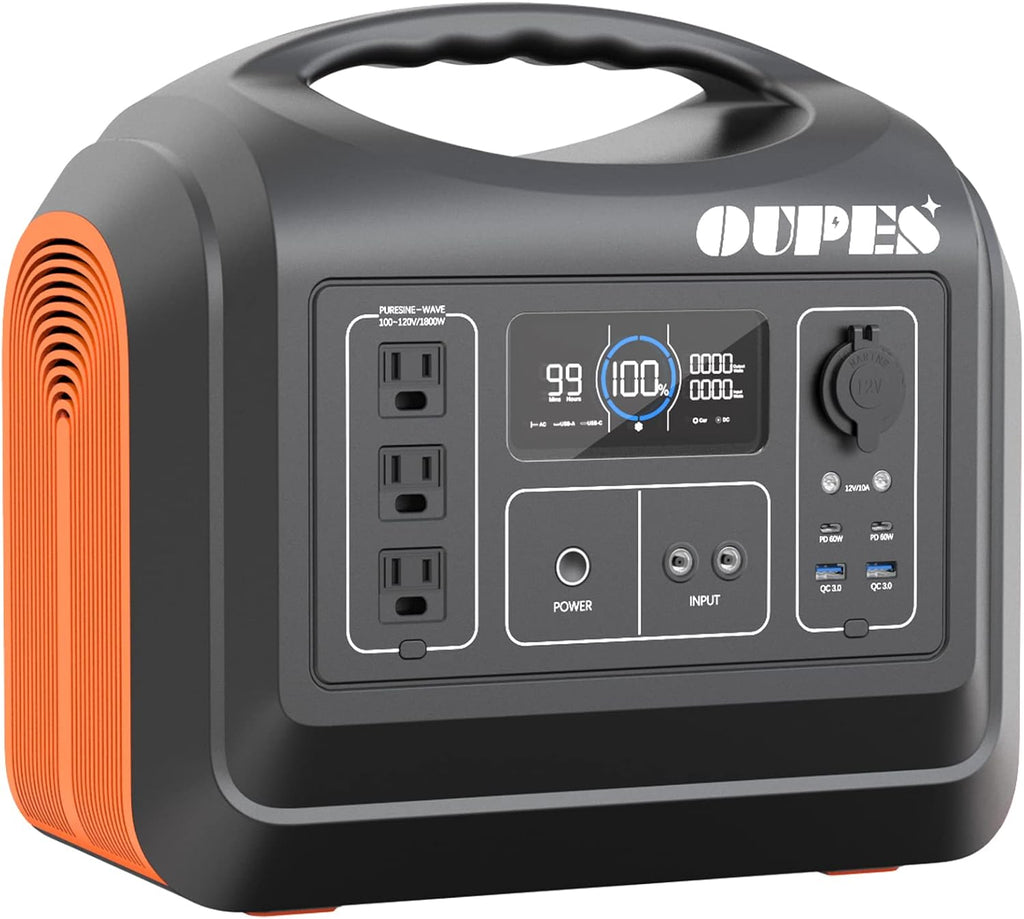 Solar Generator 1200W 992Wh LiFePO4 Battery Backup with 3 110V AC Outlet X922227