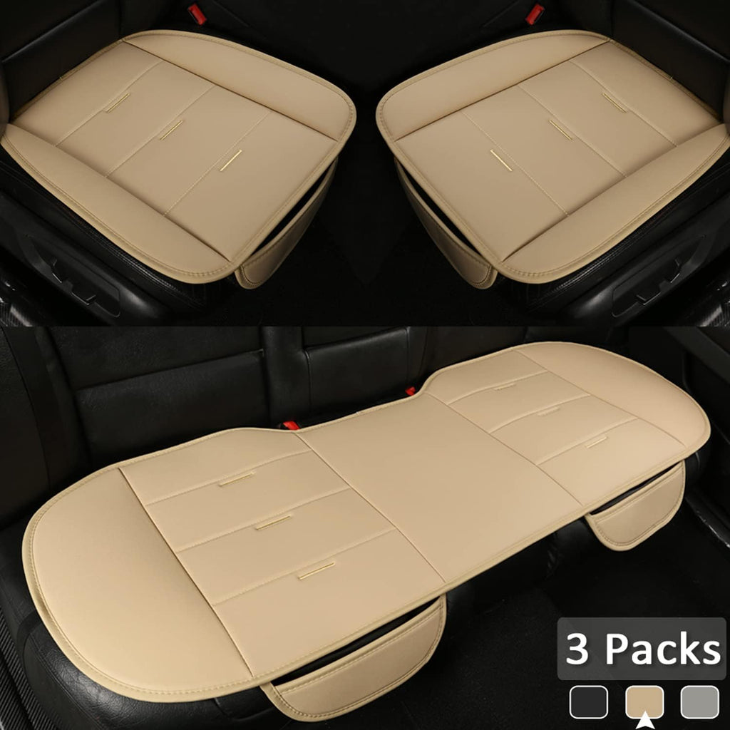 3 Packs Car Seat Covers with Front Protector and Rear Cover Gray T162045