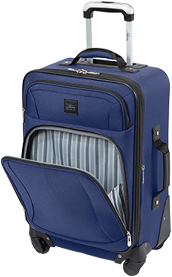 Softside Carry-On Luggage with Wheels, 20 inch, Surf Blue R221
