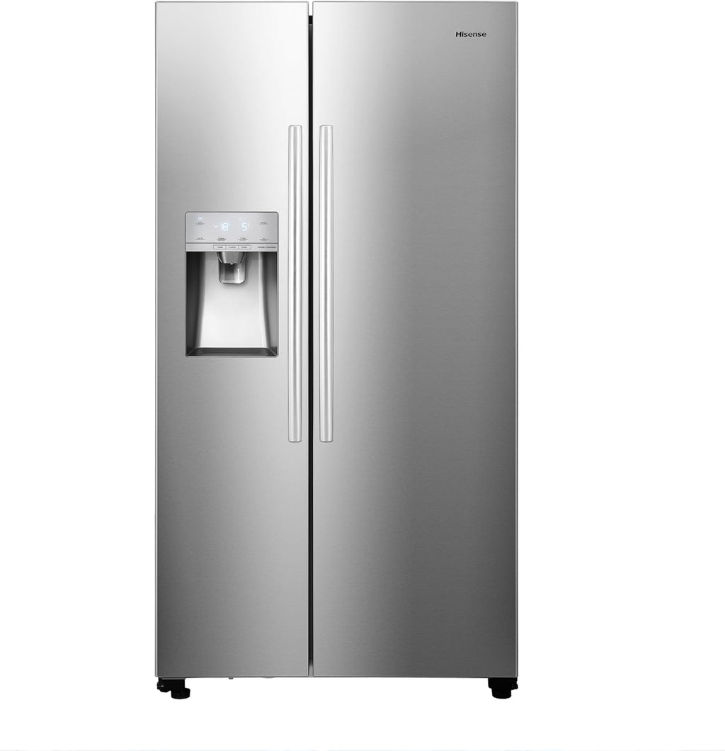 Stainless Steel Freestanding Side-by-Side Fridge Freezer with Water and Ice Dispenser D39495