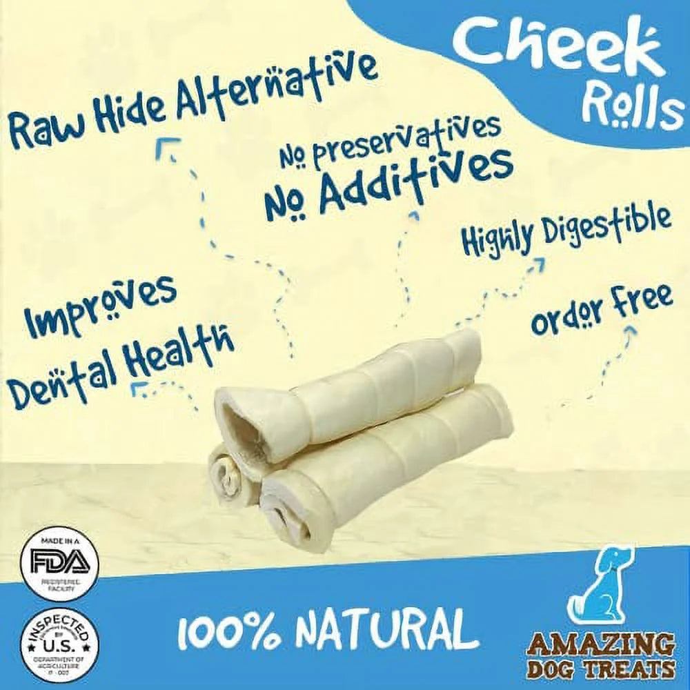 10" Beef Cheek Rolls 4 Count Dog Chew Y559868