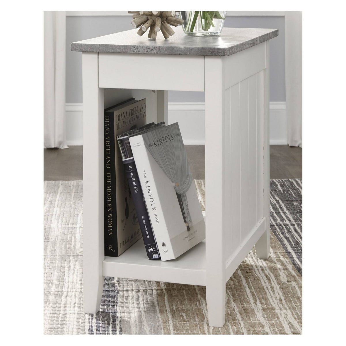White Chair Side End Table U309543
