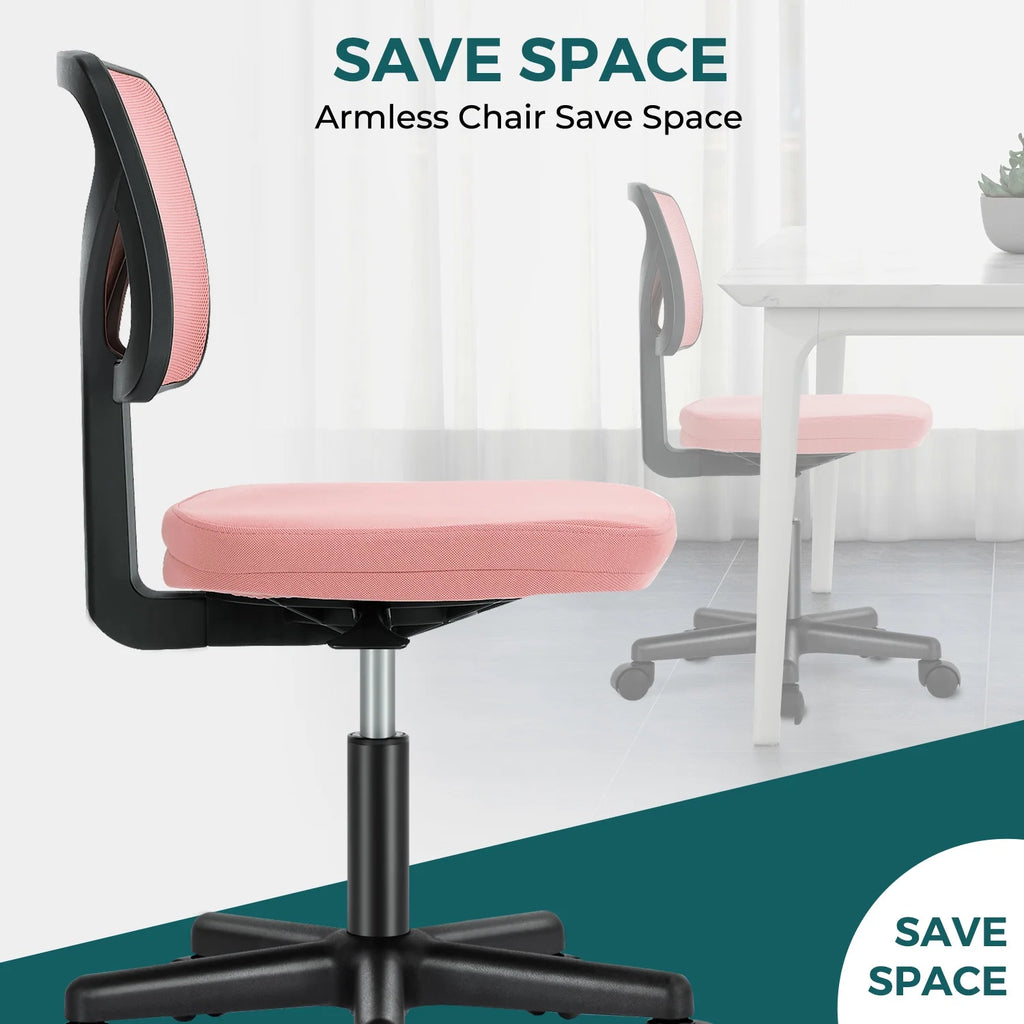 Armless Desk Chair with Lumbar Support W543