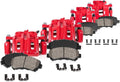 Front and Rear Performance Brake Calipers with Brake Pads and Clips J9364