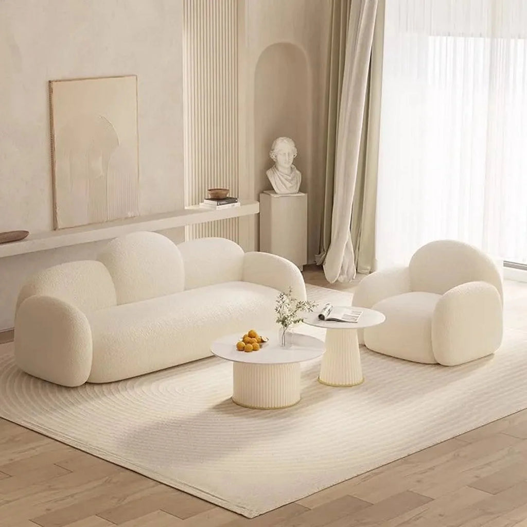 White Velvet Sofa P554668