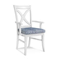 Beige Performance Fabric Cross Back Arm Chair B40966