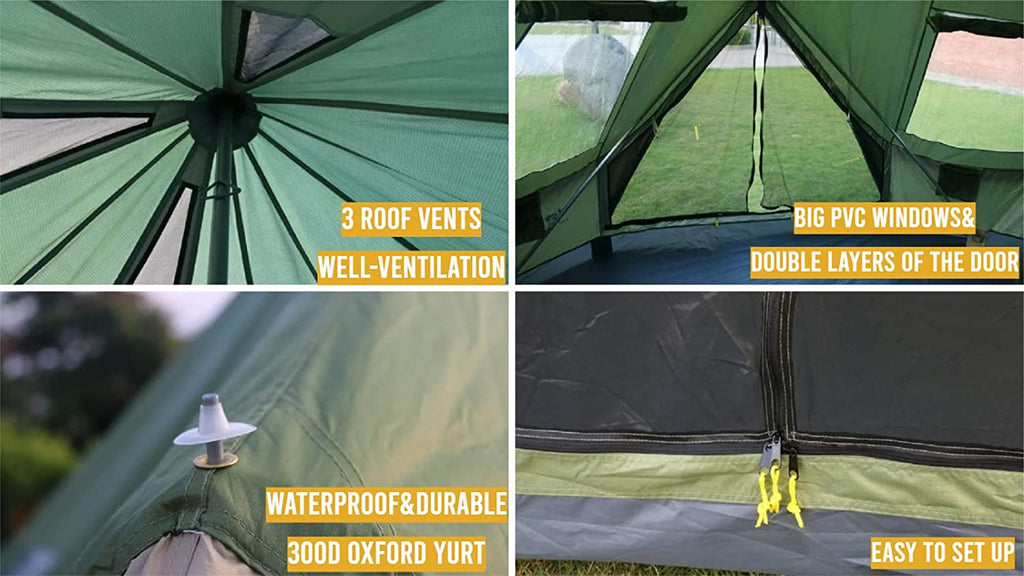 5m/16.4ft Waterproof Sun Shade Tent for Camping Z427