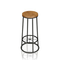 Rustic Metal Barstools Set of 2 A767