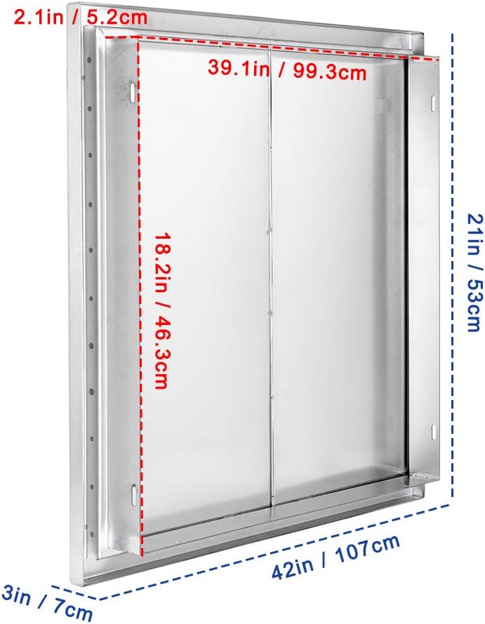 42 W X 21 H Stainless Steel Outdoor Kitchen Door U159703
