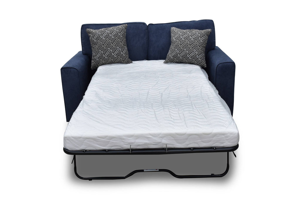 Blue Fabric Loveseat with Sleeper N915706