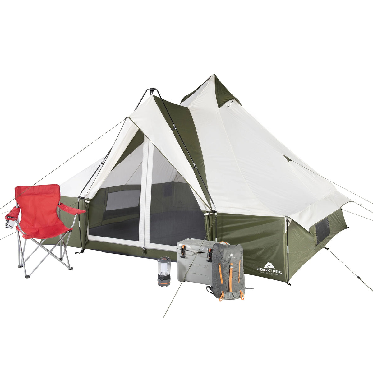8 Person Camping Tent with Covered Entrance F6511
