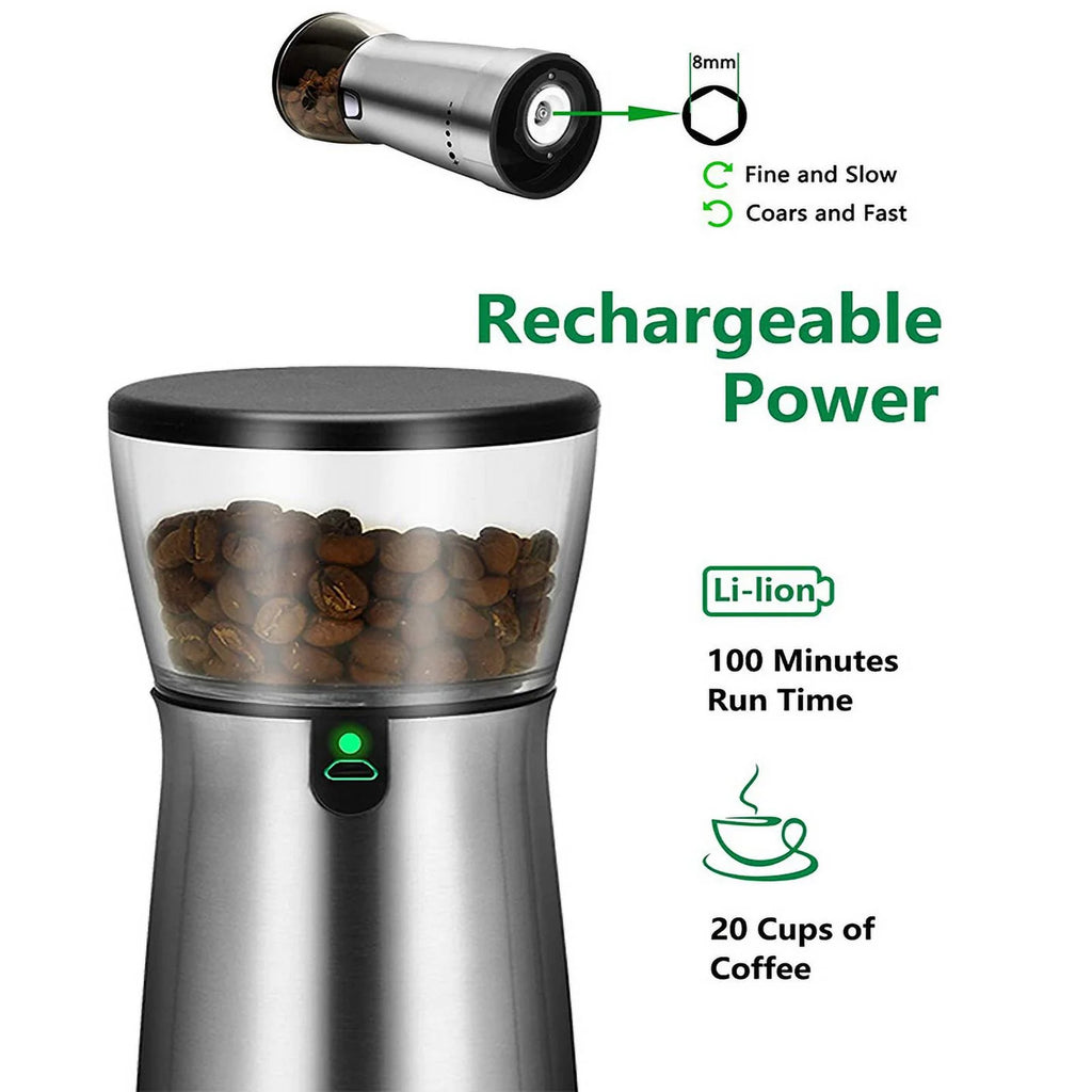 USB Charge Stainless Steel Coffee Grinder M782