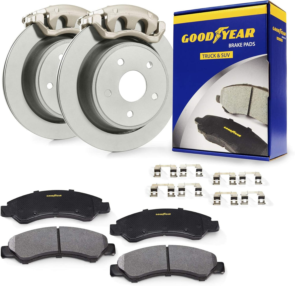 Front Brake Kit Calipers Rotors Ceramic Pads S3872