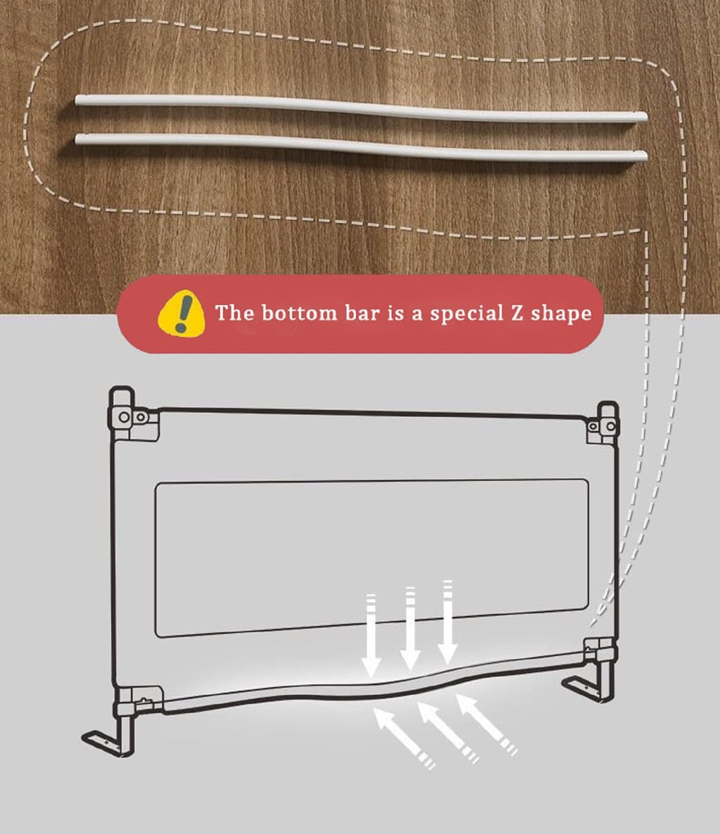 Collapsible Toddler Bed Rail for Queen Size Bed Z2281