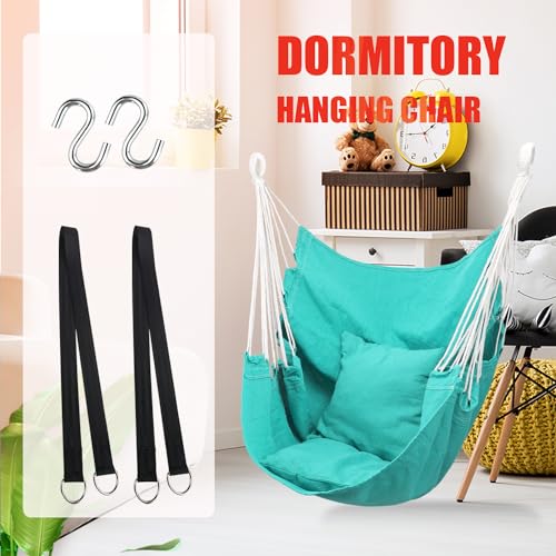 Dark Gray Hanging Rope Hammock Chair with Pocket R41630