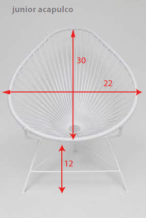 White Frame Acapulco Chair with Pink Weave Q585