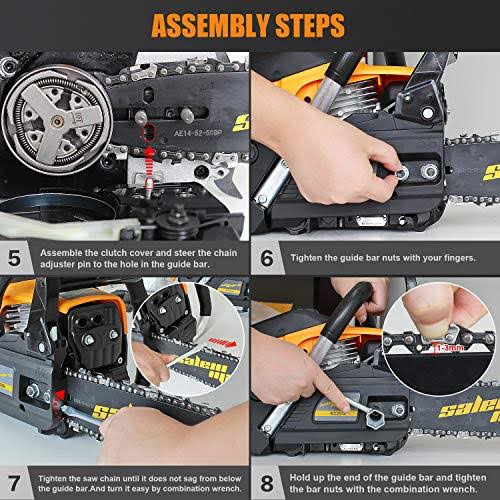 GAS Powered 62cc 2-Cycle 20-inch Chainsaw U829098