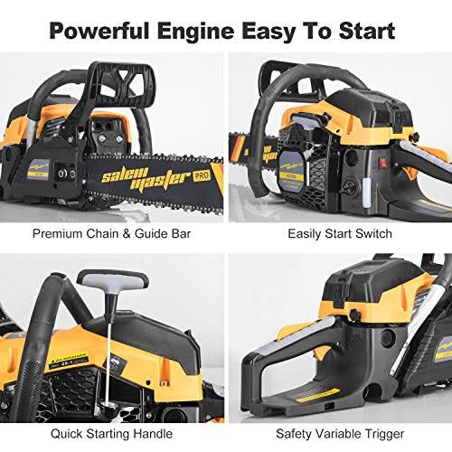GAS Powered 62cc 2-Cycle 20-inch Chainsaw U829098