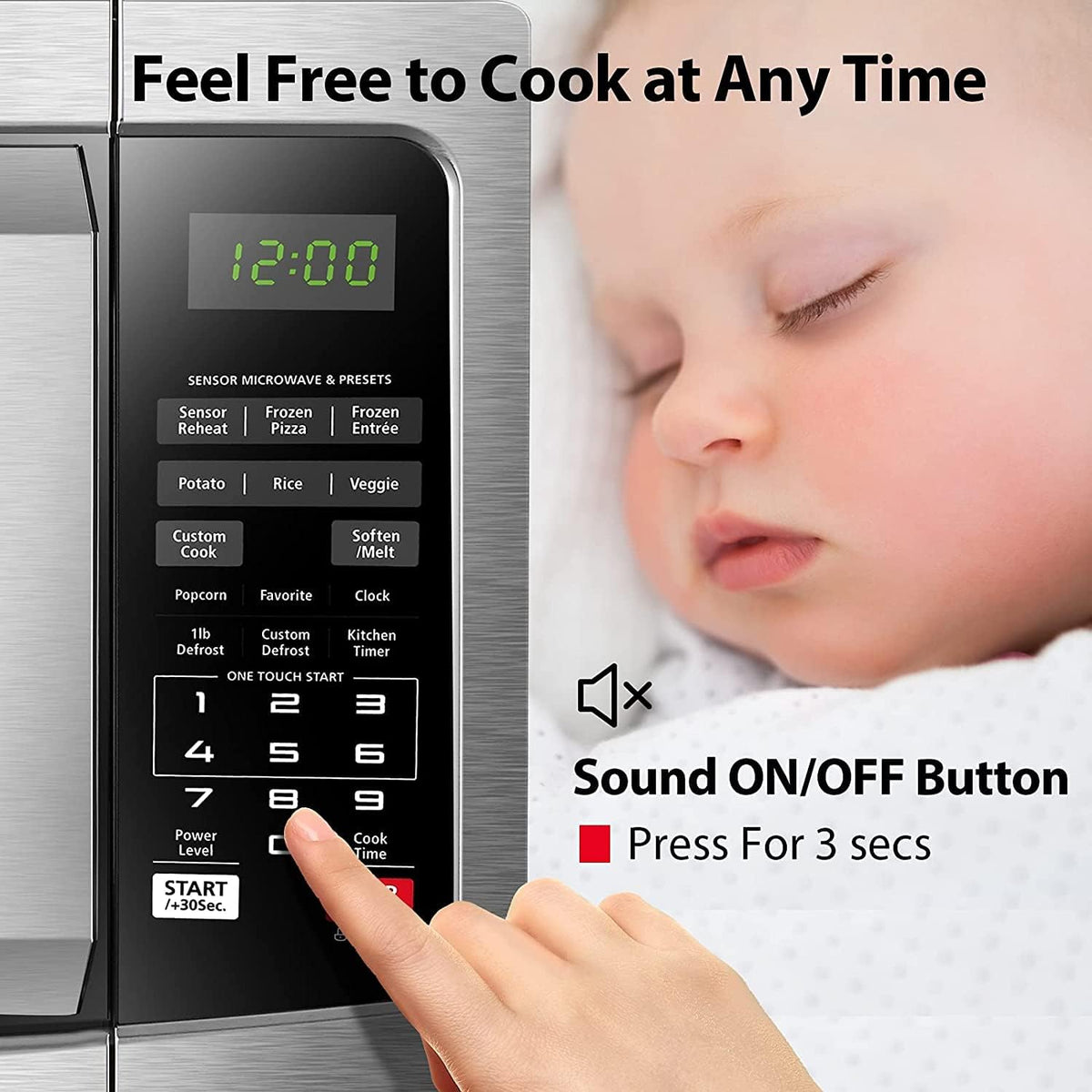 Digital Toaster Oven and Microwave Oven with Smart Sensor L897