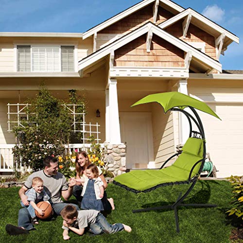 Hammock Chair with Canopy Umbrella and Pillow, 280 LBS Capacity I544572