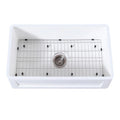 30 In. Farmhouse Kitchen Sink with Strainer and Grid J69618