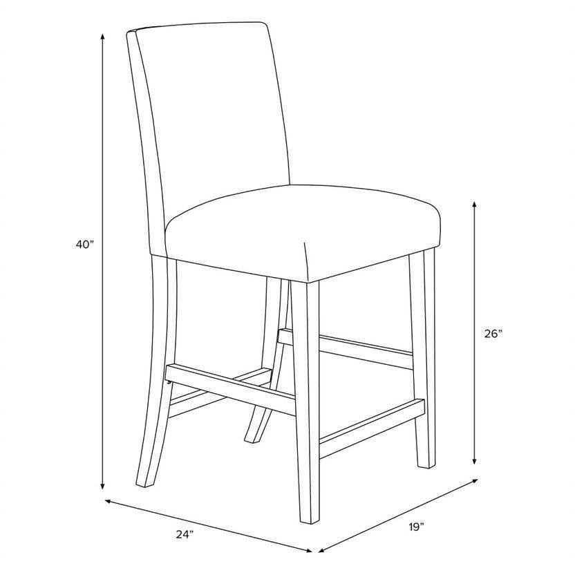 Blue Shaded Floral Counter Height Barstool P396156