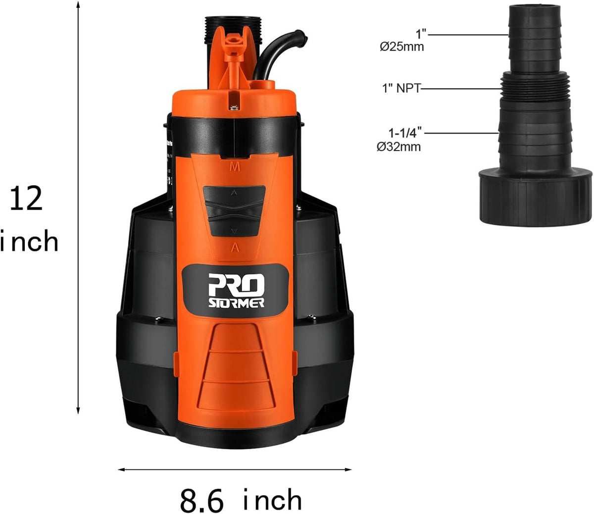 Submersible Clean/Dirty Water Pump with Float Switch, Pack of 2 E517