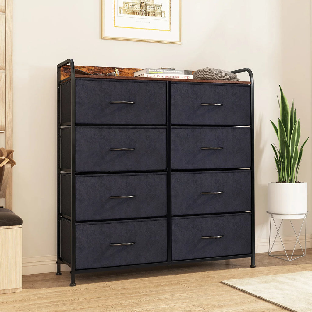 8 Drawer Dresser with Rustic Finish Q99549