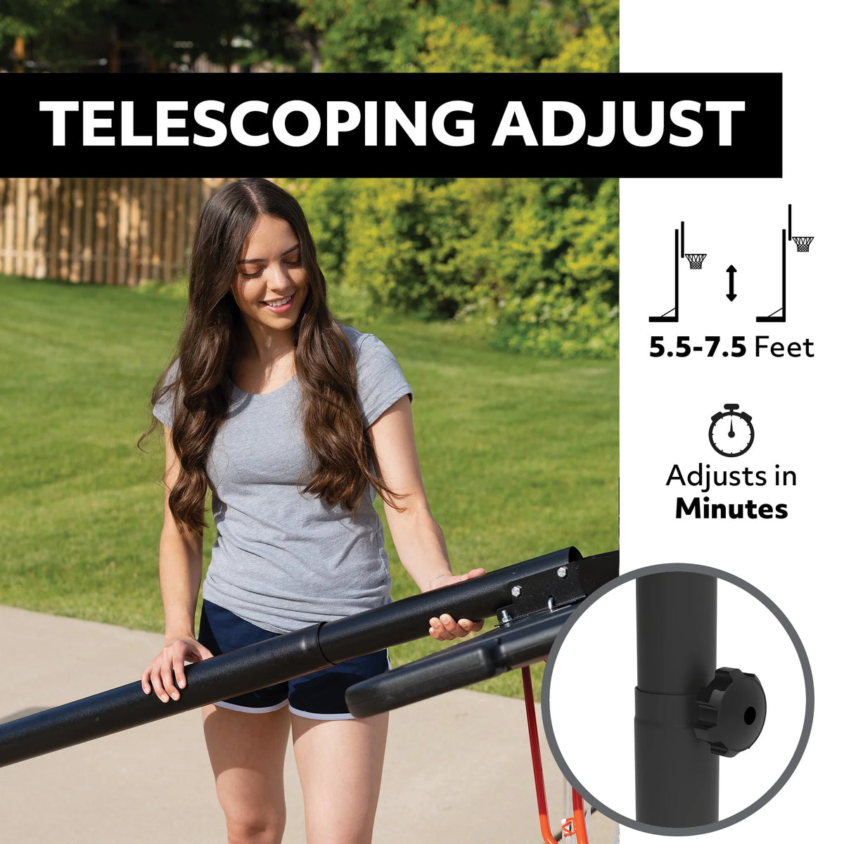 Adjustable Portable Basketball Hoop 44 inch I404