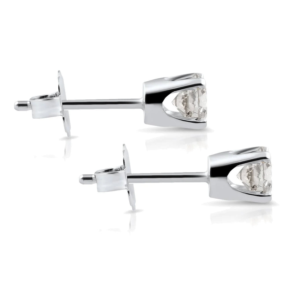 14K Yellow Gold Diamond Stud Earrings V971