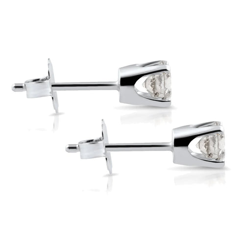 14K Yellow Gold Diamond Stud Earrings V971
